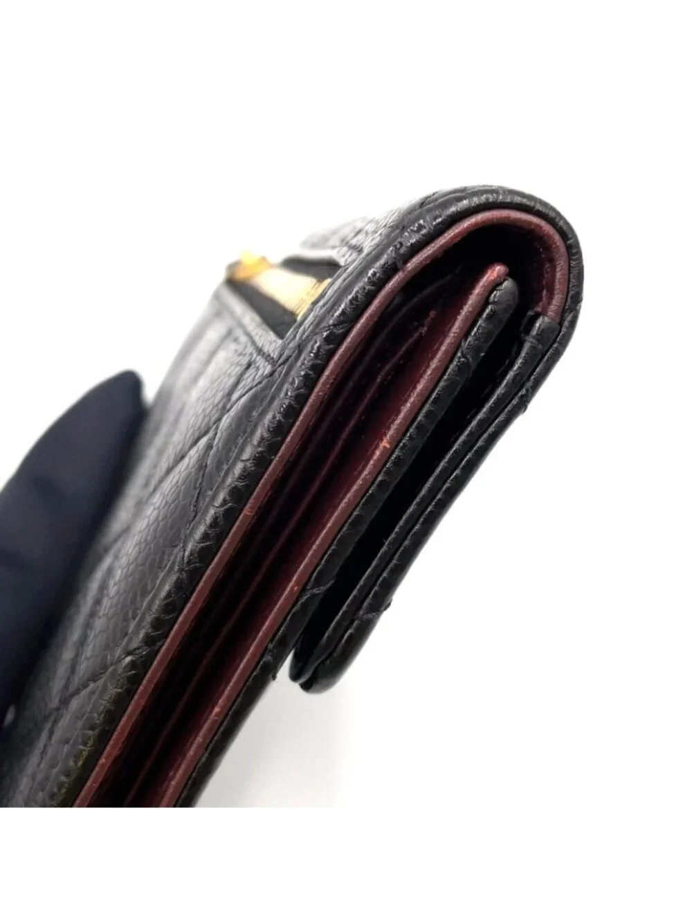 Chanel Classic Small Flap Wallet Random Caviar Leather Black Trifold Gold